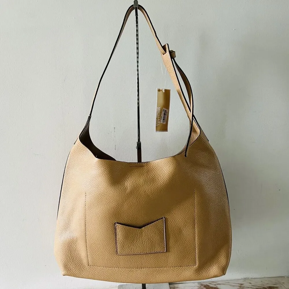 MICHAEL KORS STUDIO June Butternut Leather Medium Hobo Bag